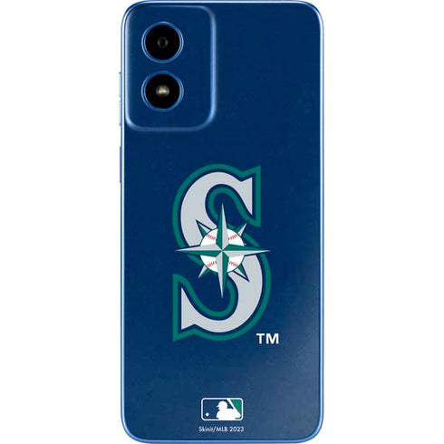 MLB Seattle Mariners - Solid Distressed Moto G Play 4G (2024) Skin