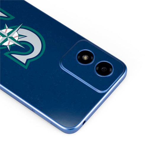 MLB Seattle Mariners - Solid Distressed Moto G Play 4G (2024) Skin