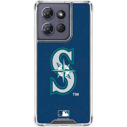 MLB Seattle Mariners - Solid Distressed Moto G Power 5G (2025) Clear Case