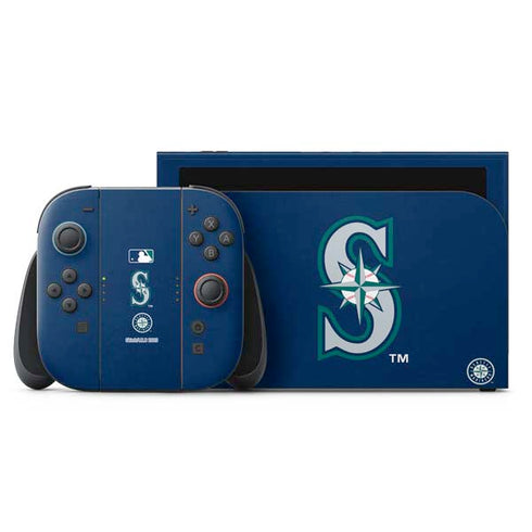 MLB Seattle Mariners - Solid Distressed Nintendo Switch 2 (2025) with Joy-Con Skin