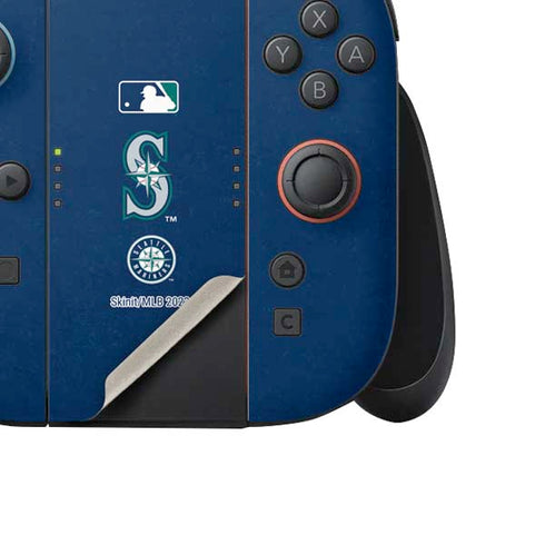 MLB Seattle Mariners - Solid Distressed Nintendo Switch 2 (2025) Joy-Con Controller Skin