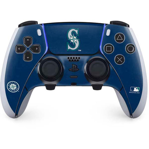 MLB Seattle Mariners - Solid Distressed PS5 DualSense Edge Pro Controller Skin