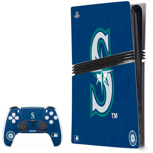 MLB Seattle Mariners - Solid Distressed PlayStation PS5 Skins