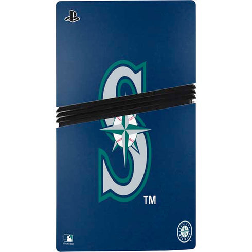 MLB Seattle Mariners - Solid Distressed PS5 Pro Disk Bundle Skin