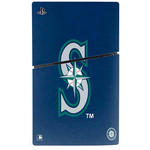 MLB Seattle Mariners - Solid Distressed PS5 Slim Digital Edition Console Skin