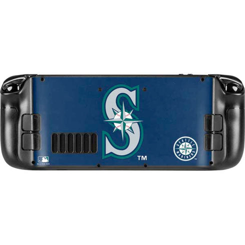 MLB Seattle Mariners - Solid Distressed Steam Deck Handheld Gaming Computer Skin