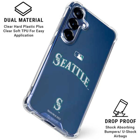 MLB Seattle Mariners Alternate/Away Jersey Galaxy S25 Plus Clear Case