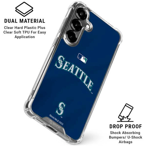MLB Seattle Mariners Alternate/Away Jersey Galaxy S26 Plus Clear Case