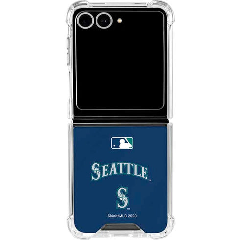 MLB Seattle Mariners Alternate/Away Jersey Galaxy Z Flip7 Clear Case