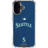MLB Seattle Mariners Alternate/Away Jersey iPhone 16 Plus Clear Case