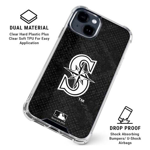 MLB Seattle Mariners Dark Wash iPhone 15 Clear Case