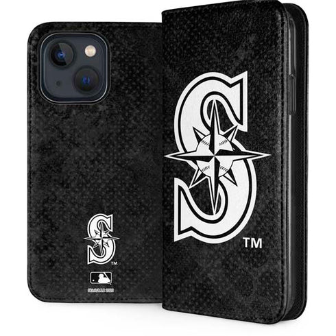 MLB Seattle Mariners Dark Wash iPhone 15 Folio Case