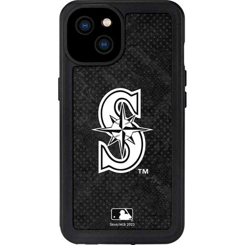 MLB Seattle Mariners Dark Wash iPhone 15 Plus Waterproof Case
