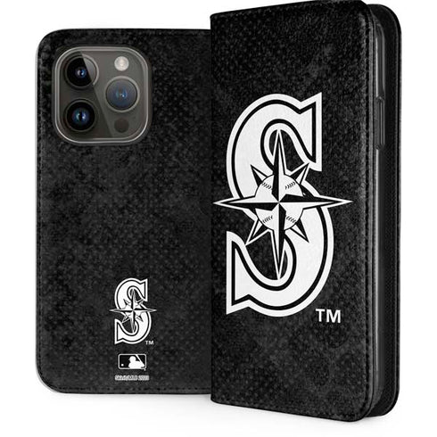 MLB Seattle Mariners Dark Wash iPhone 15 Pro Folio Case