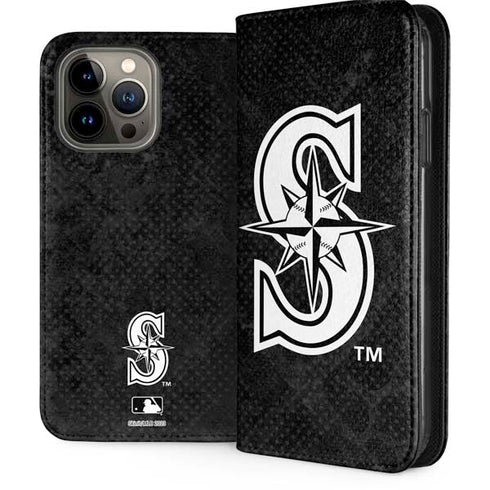 MLB Seattle Mariners Dark Wash iPhone 15 Pro Max Folio Case