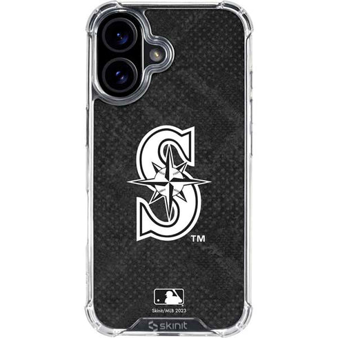 MLB Seattle Mariners Dark Wash iPhone 16 Plus Clear Case