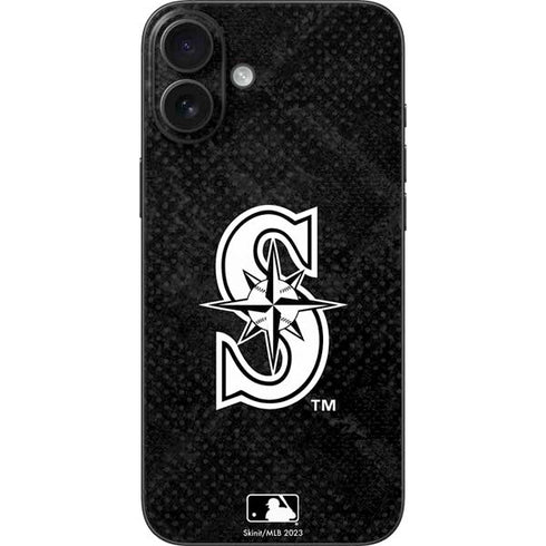 MLB Seattle Mariners Dark Wash iPhone 16 Plus Skin