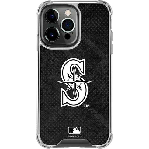 MLB Seattle Mariners Dark Wash iPhone 16 Pro Max Clear Case