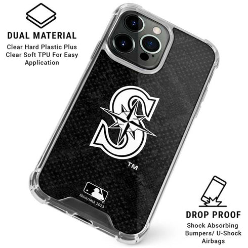 MLB Seattle Mariners Dark Wash iPhone 16 Pro Max Clear Case
