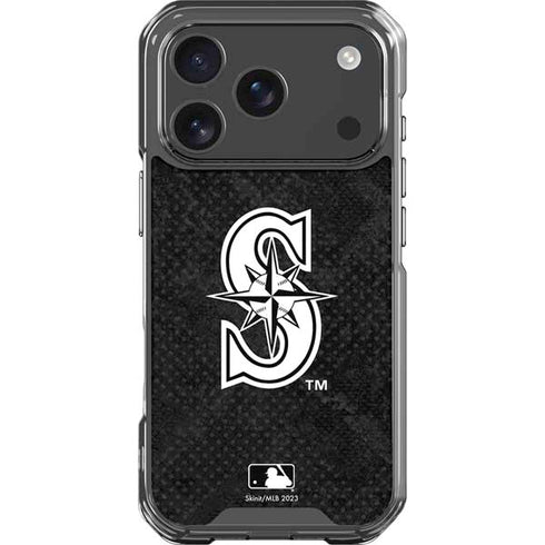 MLB Seattle Mariners Dark Wash iPhone 18 Pro Clear Case