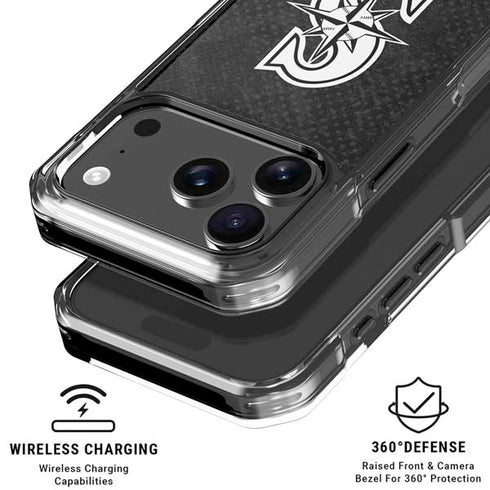 MLB Seattle Mariners Dark Wash iPhone 18 Pro Clear Case
