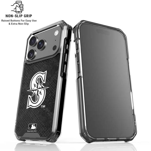 MLB Seattle Mariners Dark Wash iPhone 18 Pro Clear Case