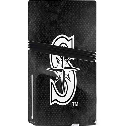 MLB Seattle Mariners Dark Wash PS5 Pro Disk Console Skin