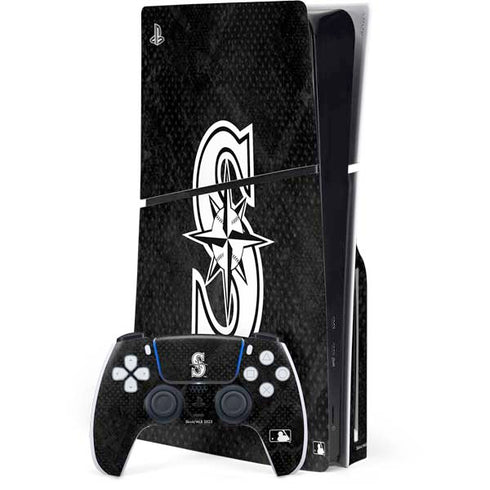 MLB Seattle Mariners Dark Wash PlayStation PS5 Skins