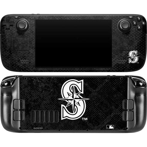 MLB Seattle Mariners Dark Wash Steam Deck Handheld Gaming Computer OLED Skin