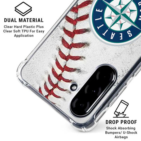MLB Seattle Mariners Game Ball Galaxy A36 5G Clear Case