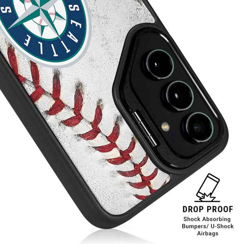 MLB Seattle Mariners Game Ball Galaxy S25 Ultra Kickstand Case