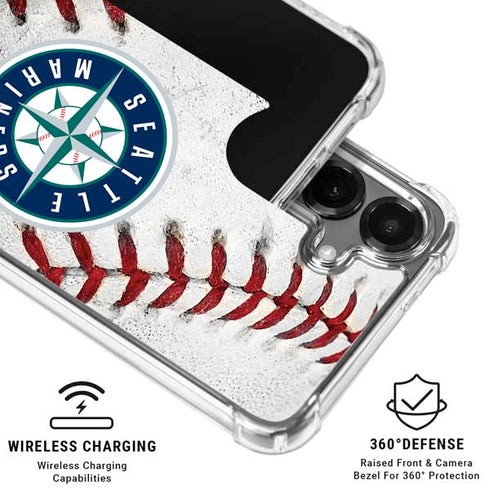 MLB Seattle Mariners Game Ball Galaxy S26 Clear Case