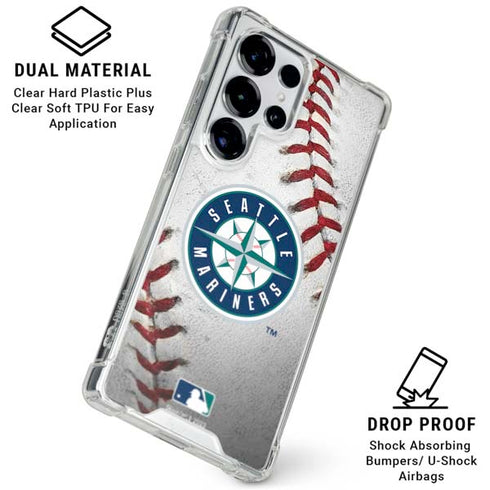 MLB Seattle Mariners Game Ball Galaxy S26 Ultra Clear Case
