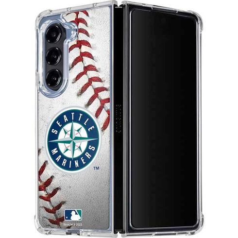 MLB Seattle Mariners Game Ball Galaxy Z Fold5 5G Clear Case