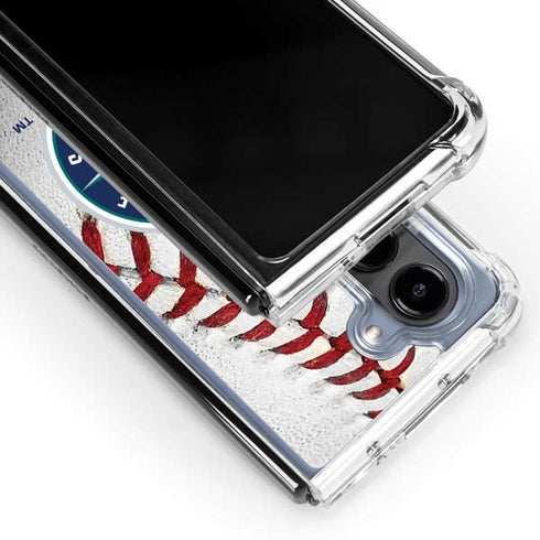MLB Seattle Mariners Game Ball Galaxy Z Fold5 5G Clear Case