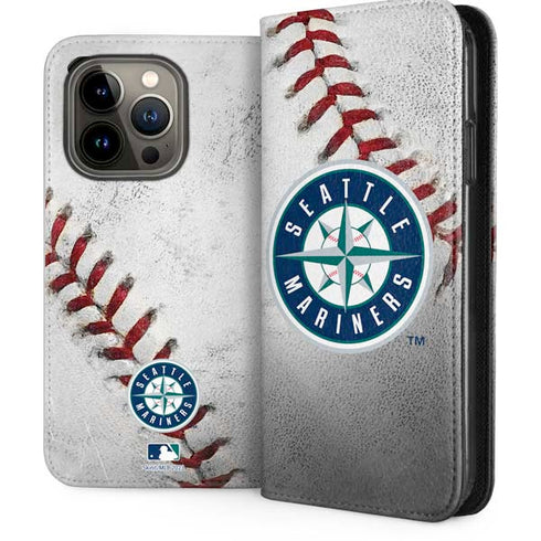 MLB Seattle Mariners Game Ball iPhone 13 Pro Folio Case