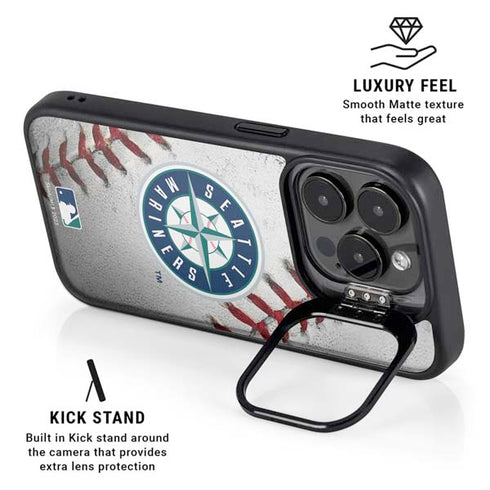 MLB Seattle Mariners Game Ball iPhone 14 Pro Kickstand Case