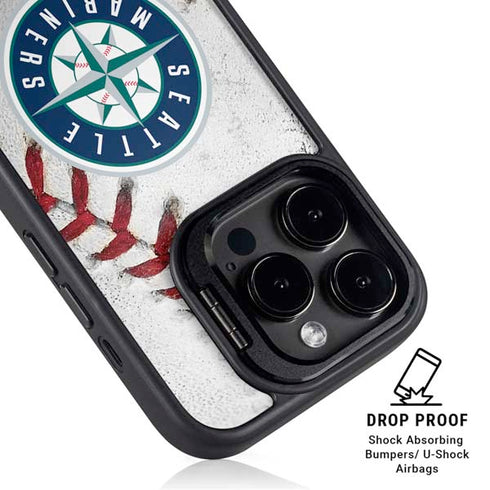 MLB Seattle Mariners Game Ball iPhone 14 Pro Kickstand Case