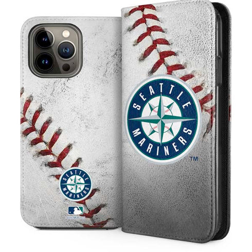 MLB Seattle Mariners Game Ball iPhone 14 Pro Max Folio Case