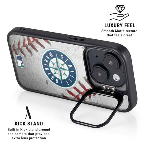 MLB Seattle Mariners Game Ball iPhone 15 Kickstand Case