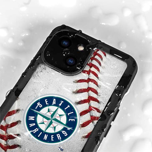 MLB Seattle Mariners Game Ball iPhone 15 Plus Waterproof Case