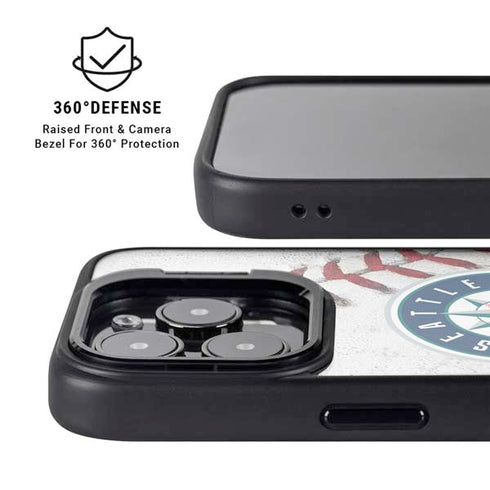 MLB Seattle Mariners Game Ball iPhone 15 Pro Max Kickstand Case