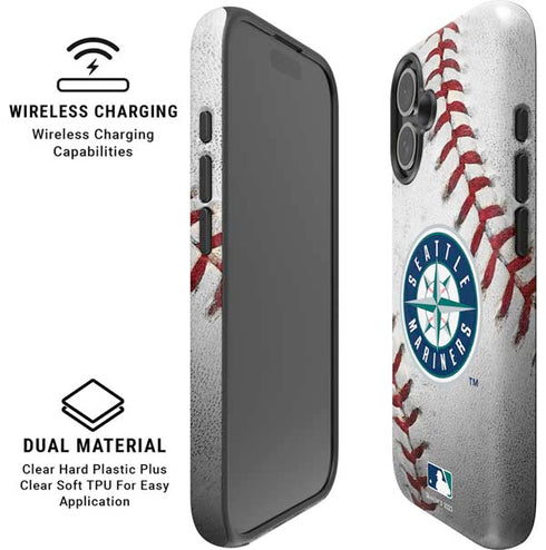 MLB Seattle Mariners Game Ball iPhone 16 Magsafe Impact Case