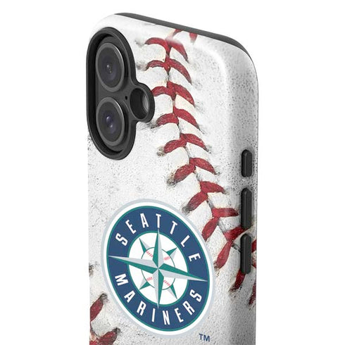 MLB Seattle Mariners Game Ball iPhone 16 Plus Impact Case