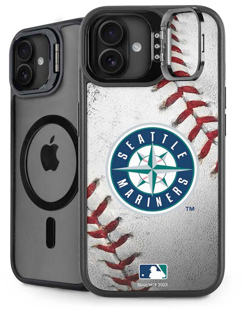 MLB Seattle Mariners Game Ball iPhone 16 Plus Kickstand Case