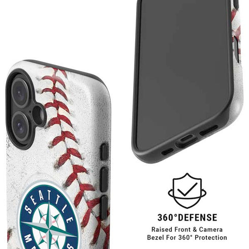 MLB Seattle Mariners Game Ball iPhone 16 Plus Magsafe Impact Case