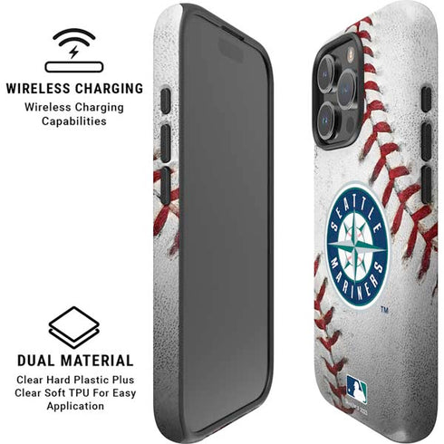 MLB Seattle Mariners Game Ball iPhone 16 Pro Magsafe Impact Case