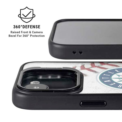 MLB Seattle Mariners Game Ball iPhone 16e Kickstand Case