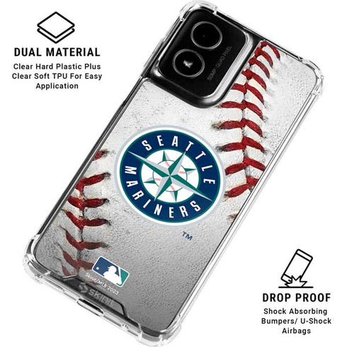 MLB Seattle Mariners Game Ball Moto G Power 5G (2024) Clear Case