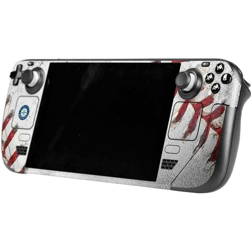 MLB Seattle Mariners Game Ball Steam Deck Handheld Gaming Computer OLED Skin